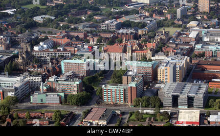 Vista aerea dell'Università di Manchester, Regno Unito Foto Stock