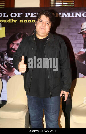 Bollywood regista Sajid Khan conferenza stampa Farah Khan association Indian Television Academy coreografia corso Mumbai Foto Stock