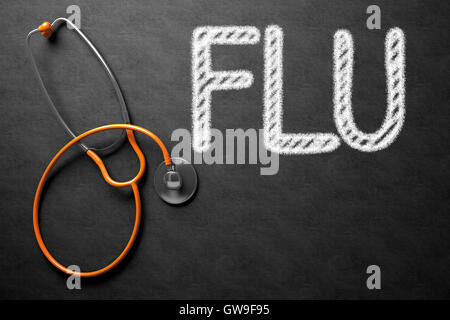 Lavagna con il concetto di influenza. 3D'illustrazione. Foto Stock