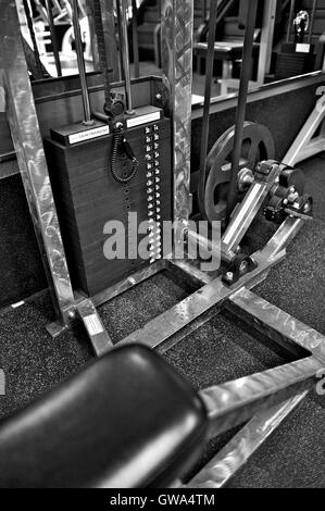 Palestra attrezzatura ginnica - Selettore peso Foto Stock