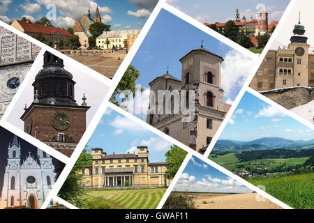 Collage di immagini di Polonia - Polonia sullo sfondo (le mie foto) Foto Stock