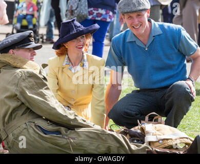 Villaggio in guerra Weekend a Stoke Bruerne Canal Museum, Northamptonshire, England, Regno Unito Foto Stock