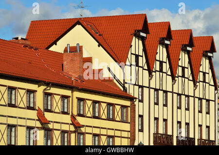 Villaggio di Pescatori - etnografici, il commercio e il centro artigianale. Kaliningrad, prima 1946 Koenigsberg, Russia Foto Stock
