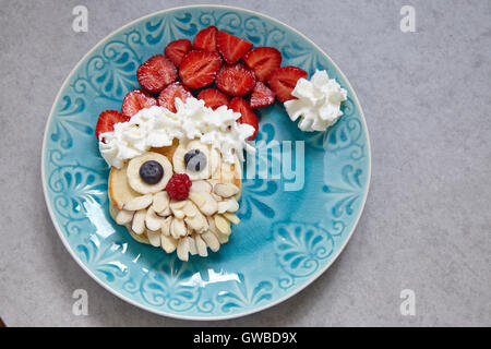 Santa pancake per colazione di capretto Foto Stock