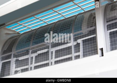 La parete del filtro del condizionatore d'aria vicino fino Foto Stock