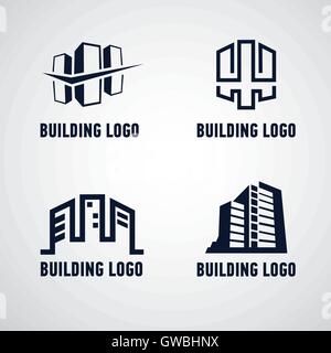 Costruzione di marchi e logotipi, segno, emblemi o icone. Illustrazione Vettoriale