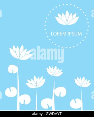Illustrazione vettoriale di fiori di loto lo sfondo Illustrazione Vettoriale