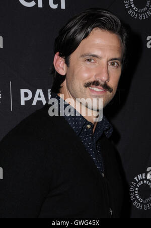 Beverly Hills, CALIFORNIA, Stati Uniti. 13 settembre 2016. 13 settembre 2016 - Beverly Hills, California. Milo Ventimiglia. Paley Center for Media's PaleyFest 2016 Fall TV Preview - ''This Is Us'' si tiene presso il Paley Center for Media. Crediti: Birdie Thompson/AdMedia/Alamy Live News Foto Stock