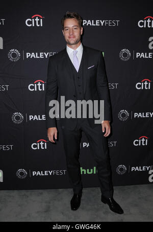Beverly Hills, CALIFORNIA, Stati Uniti. 13 settembre 2016. 13 settembre 2016 - Beverly Hills, California. Justin Hartley. Paley Center for Media's PaleyFest 2016 Fall TV Preview - ''This Is Us'' si tiene presso il Paley Center for Media. Crediti: Birdie Thompson/AdMedia/Alamy Live News Foto Stock