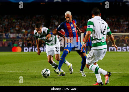 Barcellona, Spagna. Il 13 settembre 2016. Neymar (Barcellona), : UEFA Champions League Group C match tra FC Barcelona 7-0 Celtic FC al Camp Nou stadium di Barcellona, Spagna. Credito: D.Nakashima/AFLO/Alamy Live News Foto Stock