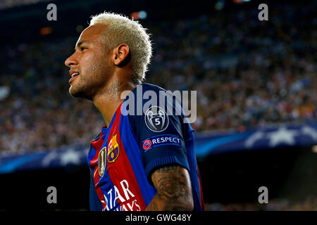 Barcellona, Spagna. Il 13 settembre 2016. Neymar (Barcellona), : UEFA Champions League Group C match tra FC Barcelona 7-0 Celtic FC al Camp Nou stadium di Barcellona, Spagna. Credito: D.Nakashima/AFLO/Alamy Live News Foto Stock