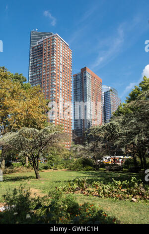 Il Ritz-Carlton New York, Battery Park Hotel e Battery Park City Apartment edifici, NYC Foto Stock