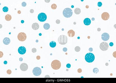 Seamless pattern con l'annata, cerchi ornamento oltre il libro bianco texture. vettore, puntini retrò background design decorativo. bubbl Illustrazione Vettoriale