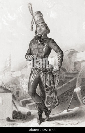 François Séverin Marceau-Desgraviers, 1769 - 1796. Generale Francese di le guerre rivoluzionarie. Foto Stock