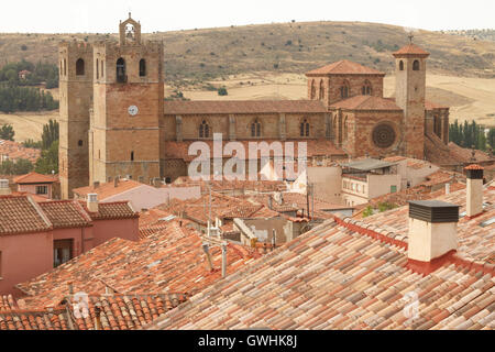 Paesaggio della Cattedrale di Siguenza, a Siguenza, Guadalajara. Spagna. Foto Stock