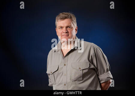 Ray Mears, l'inglese boscaiolo, istruttore imprenditore, autore e presentatore TV al Edinburgh International Book Festival. Edimburgo, Scozia. 29 Agosto 2016 Foto Stock