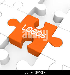 Loghi mostra illustrazioni simboli emblemi e il logo Foto Stock