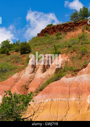 Valle dei santi, formazioni rocciose, Boudes, Puy de Dome, Auvergne, Francia Foto Stock