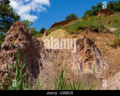 Valle dei santi, formazioni rocciose, Boudes, Puy de Dome, Auvergne, Francia Foto Stock