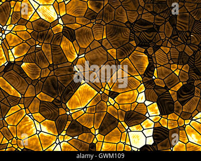 In vetro colorato - modello abstract generati digitalmente immagine Foto Stock