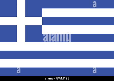 Bandiera della Grecia, colori ufficiali e la proporzione, accurata illustrazione vettoriale. Illustrazione Vettoriale