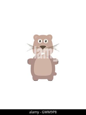 Divertente personaggio hampster Illustrazione Vettoriale