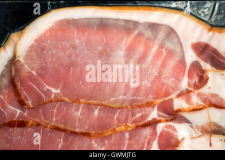 Pinneys di Orford Debenham affumicato pancetta Foto Stock