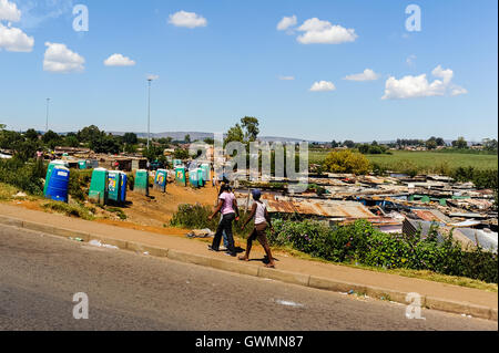 Baraccopoli. Soweto è un sobborgo di Johannesburg, Sud Africa, breve per South Western Township. Un simbolo della rivolta contro l apartheid. Foto Stock