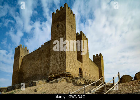 Il castello di Sadaba, città di Saragozza, Comunità di Aragona, Spagna Foto Stock