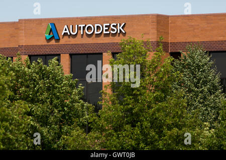 Un segno del logo al di fuori di una struttura occupata da Autodesk in Novi nel Michigan il 17 luglio 2016. Foto Stock
