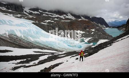 Paese indietro esplorazione, Wedgmemount Lago, Whistler, British Columbia, Canada Foto Stock