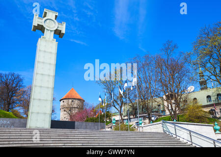 Tallinn, Estonia - 2 Maggio 2016: La Guerra di Indipendenza la Colonna della Vittoria a Tallinn in Estonia Foto Stock