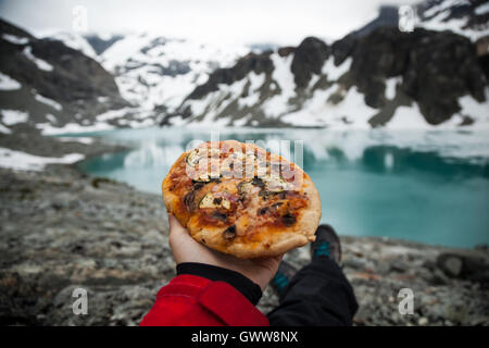 Paese indietro Pizza, Wedgmemount Lago, Whistler, della Columbia britannica in Canada Foto Stock