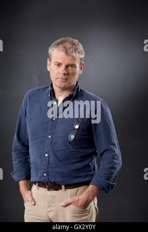 Mark Haddon, il romanziere inglese a Edinburgh International Book Festival. Edimburgo, Scozia. 23 Agosto 2016 Foto Stock