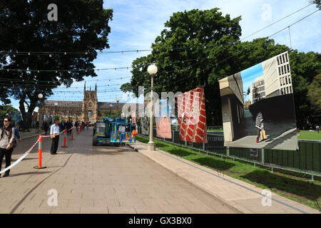 Sydney, Australia. Il 14 settembre 2016. Come parte della città di Sydney del " Arte & circa Sydney", le voci dei 22 finalisti della vita australiana foto di concorrenza può essere visto esposto in Hyde Park a nord di Sydney. Credito: Richard Milnes/Alamy Live News Foto Stock