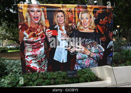 Sydney, Australia. Il 14 settembre 2016. Come parte della città di Sydney del " Arte & circa Sydney", le voci dei 22 finalisti della vita australiana foto di concorrenza può essere visto esposto in Hyde Park a nord di Sydney. Credito: Richard Milnes/Alamy Live News Foto Stock