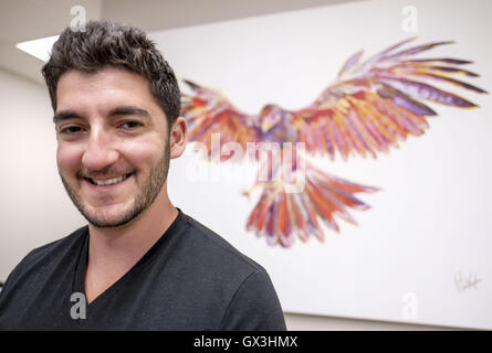 Los Angeles, California, USA. 23 Ago, 2016. Erik Huberman di Hawke Media. © Ringo Chiu/ZUMA filo/Alamy Live News Foto Stock