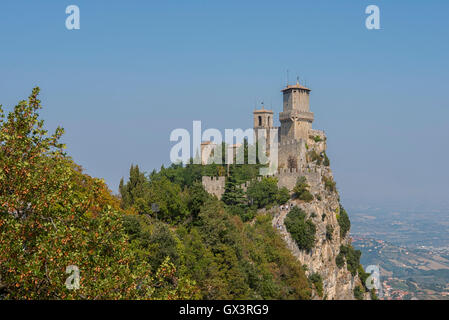 Torre Guaita nella Repubblica di San Marino Foto Stock