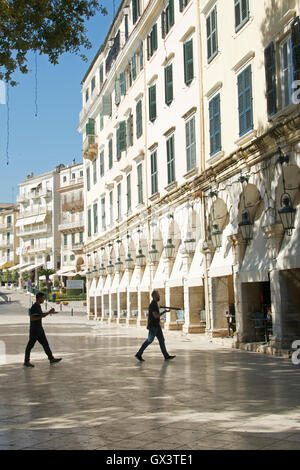 Il Liston Corfu ISOLE IONIE Grecia Foto Stock