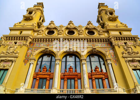 Casinò di Monte Carlo facciata nel Principato di Monaco. Foto Stock