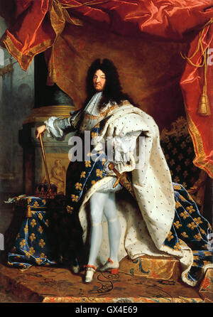 Luigi XIV di Francia (1638-1715) dipinta da Hyacinthe Rigaud Il duomo nel 1701 Foto Stock