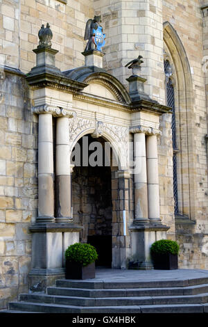 Ingresso al castello di Durham Durham, Inghilterra Foto Stock