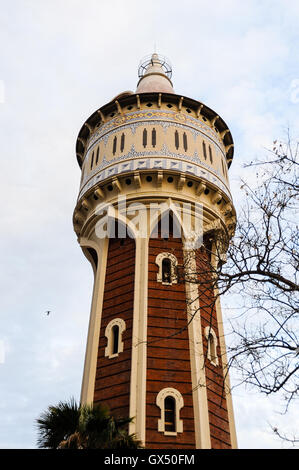 Spagna, Barcellona. Watertower. Torre de las Aguas. Foto Stock