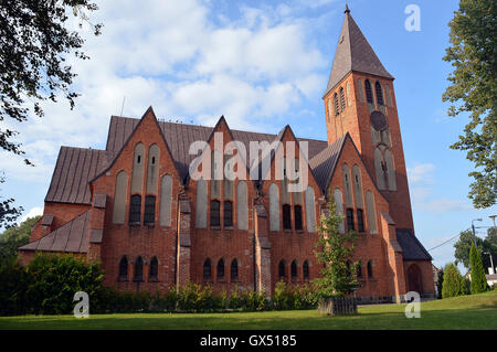 Chiesa in Dubeninki, Polonia (ex Dubeninken, Prussia orientale) Foto Stock