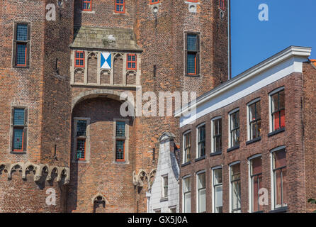 Dettaglio della storica città Sassenpoort gate a Zwolle, Olanda Foto Stock