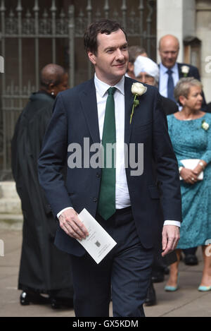 Jo Cox memoriale di servizio svolto al St. Margaret's Church, Westminster. Dotato di: George Osborne dove: Londra, Regno Unito quando: 20 Giu 2016 Foto Stock