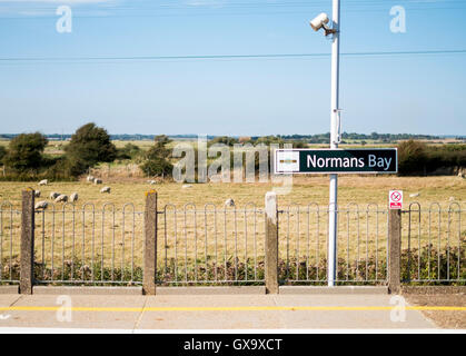 Normanni Bay stazione ferroviaria, East Sussex Foto Stock