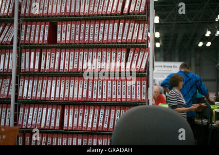 Timbro del mondo Show-NY 2016 è una volta al decennio celebrazione internazionale del timbro raccogliendo in NYC Javits Convention Center Foto Stock