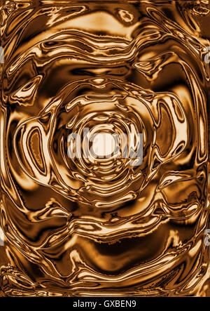 Liquido astratto fondo oro Foto Stock