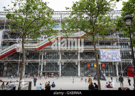 Il Centro Pompidou a Parigi, Francia Foto Stock